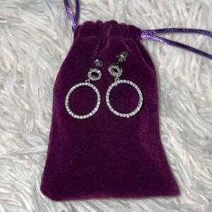 3/$25 Circle Rhinestone Earrings